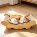 23.2 Inch Large Natural Sisal Cat Scratcher Bed, Durable Scratching Pad Lounge Hammock for Indoor Large Cats, 2-in-1 Scratch Post for Sleep & Scratch, Protects Furniture from Scratches