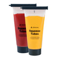 Coghlan's Reusable Squeeze Tubes – 8 oz BPA-Free Food Safe Dispensers with Roll-Up Clips & Stand-Up Lids – For Condiments, Sauces, Toiletries & Travel – 2-Pack