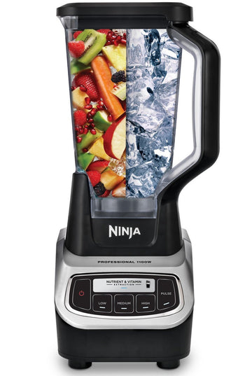 Ninja BL621 Professional Blender & Nutri Ninja Cups 1100 Watts, Black (Renewed)