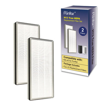 MA40 Replacement Filter, Compatible with MA-40 Air Purifier, 3-in-1 H13 Grade Filtration and Activated Carbon Filter Set, Part # ME-40 (2- Pack)