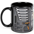 Funny Fathers Day Gift - 11oz Black Toolbox Coffee Mug For Mechanic Gifts, Dad Gifts For Him Husband Grandpa Mechanics Workshop Lovers