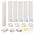 4" 10Ft Mini Split Line Set Cover,PVC line Set Cover kit for mini Split with Flexible Duct,Decorative Air Conditioner, HAVC and Heat Pumps