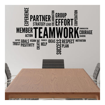 Teamwork Wall Decal, Office, Conference Room & Break Room Decor