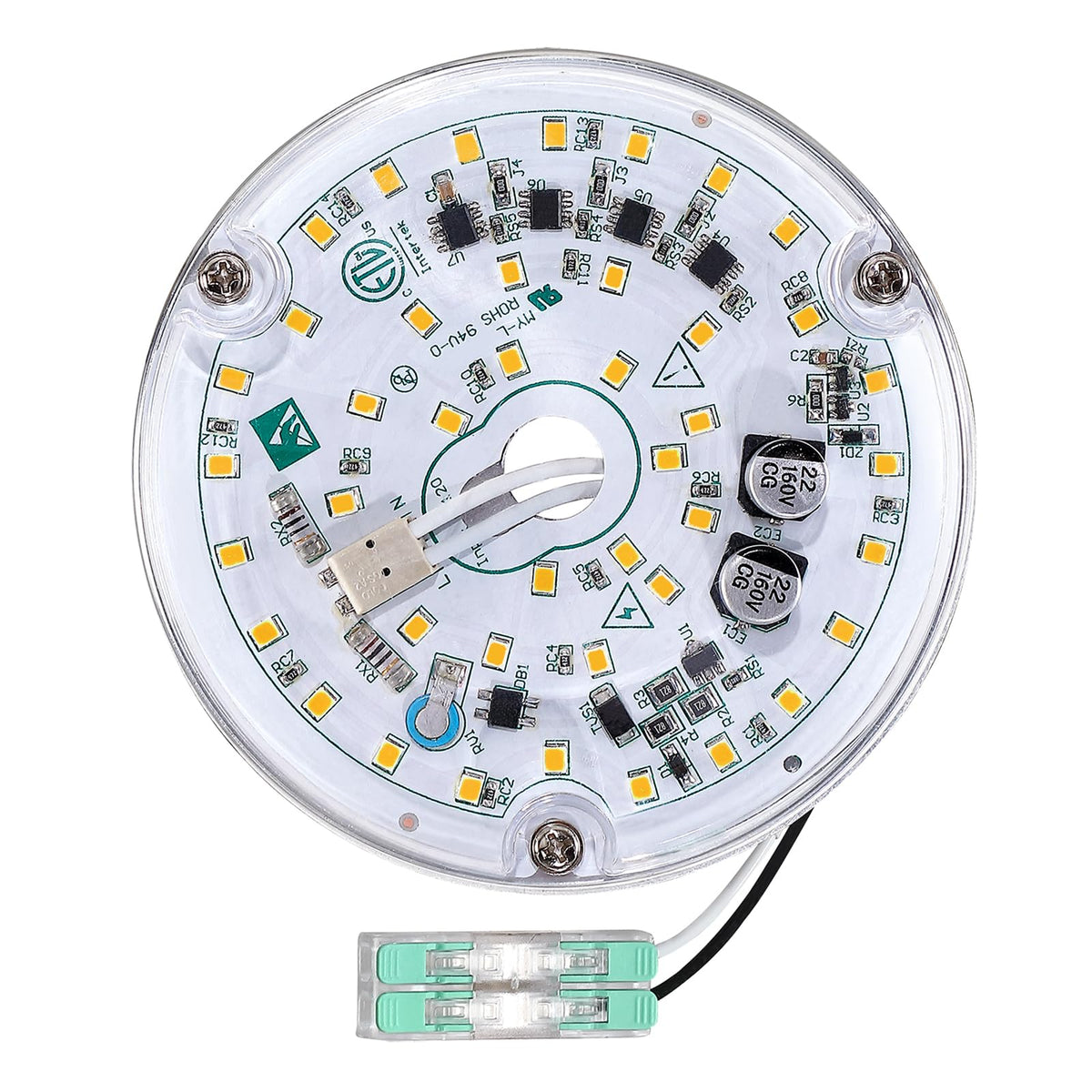 4 inch Ceiling Fan LED Light Replacement 6000K, 18W 2000LM LED Retrofit Kit, Bright Round Ceiling Fan Light Kit, 120V, CRI90, Dimmable