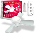 Bell+Howell Socket Breeze Light 5-Speed Deluxe LED – Ceiling Fans with Lights and Remote Control – For Bedroom, Kitchen, Living Room,1000 Lumens / 5000 Kelvins As Seen On TV