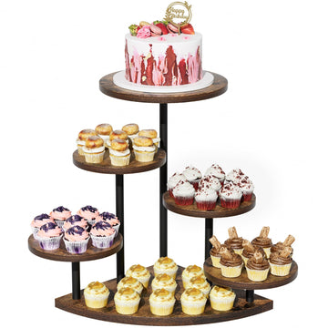 Cake Stand for Cupcake Dessert Display - 6 Tiered Corner Tray Cupcake Tower