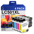 LC501XL Ink Cartridges for Brother Printer MFC-J1360DW MFC-J1410DW | Compatible with Brother LC501 LC501XL Series Ink LC501XL4PK 4-Pack High Yield (LC501XLBK?600 Pages, LC501XLC/M/Y?600 Pages)