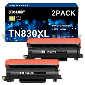 Compatible TN830XL Replacement for Brother TN830XL TN830 XL Toner use with HL-L2460DW HL-L2405W HL-L2480DW MFC-L2820DW MFC-L2760DW DCP-L2640DW MFC-L2900DW (Black,2 Pack)