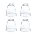 Aspen Creative 23127-4 Contemporary Clear Ceiling Fan Replacement Glass Shade, 2-1/8" Fitter, 4-5/8" Diameter x 4-1/2" Height, Clear, 4 Pack