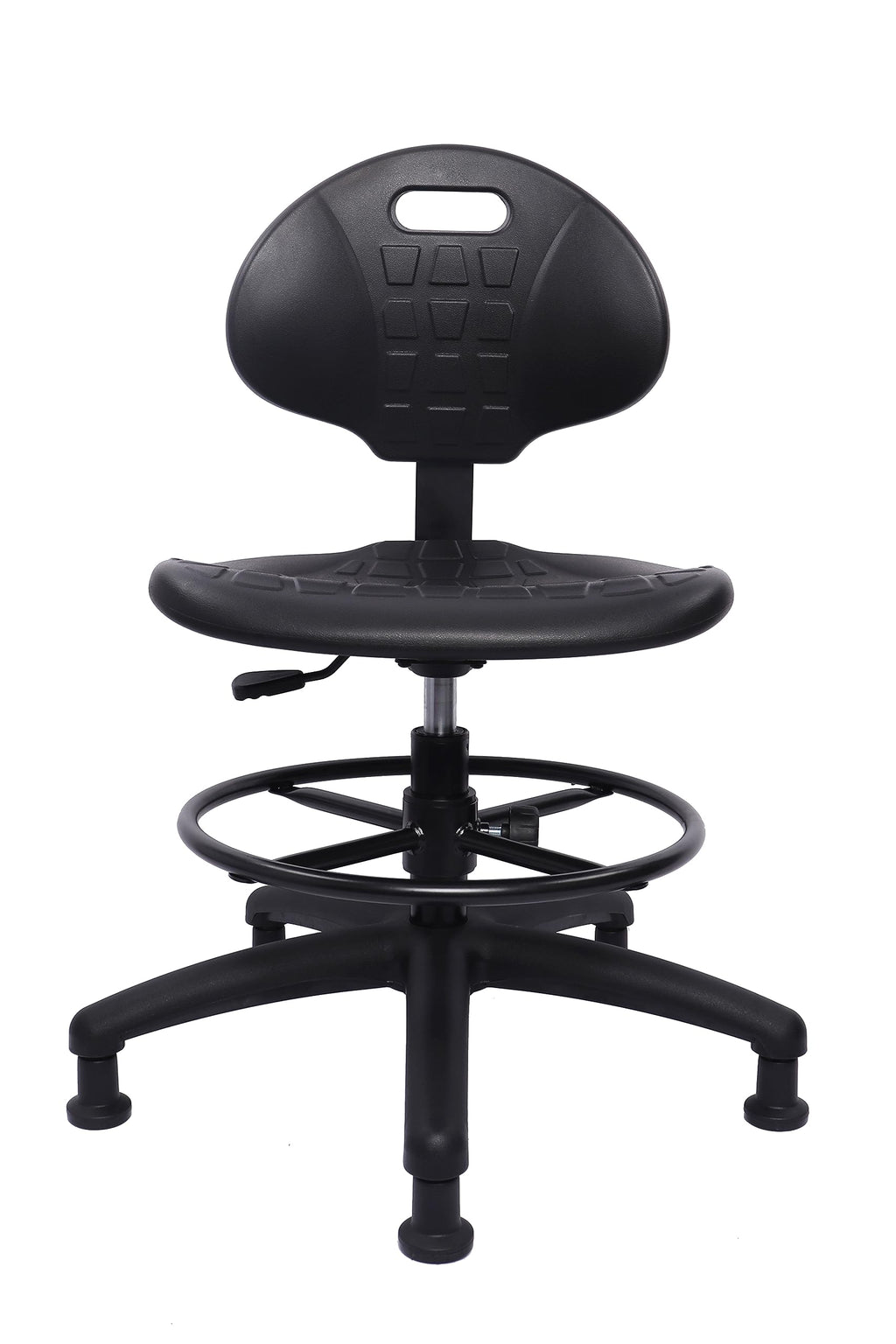 Take Ur Seat® Polyurethane Drafting Lab Stool Chair, 18" Adjustable Footring, 8" Adjustable Height, 450 Lbs Seat Capacity, Heavy Duty, Shipped