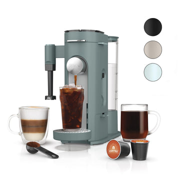 Ninja Pods & Grounds Specialty Single-Serve Coffee Maker, Compatible with K-Cups, Built-In Milk Frother, 6-oz. Cup to 24-oz. Travel Mug Sizes, Iced Coffee Maker, Sage Green, PB051SG (Renewed)
