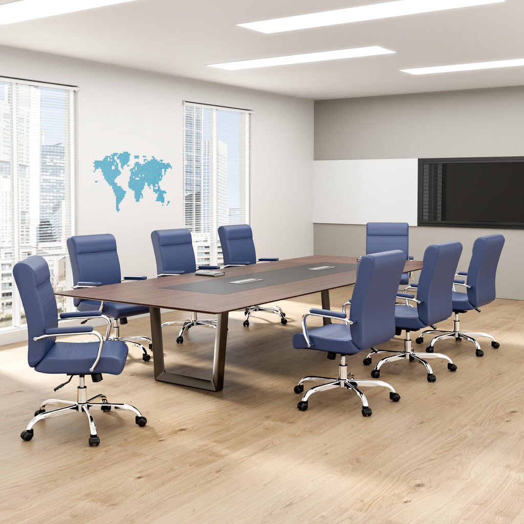 Bowthy Modern Office Desk Chair, Conference Room Chairs, High Back Ergonomic Home Ofiice Chair, Adjustable Height Swivel Executive Computer