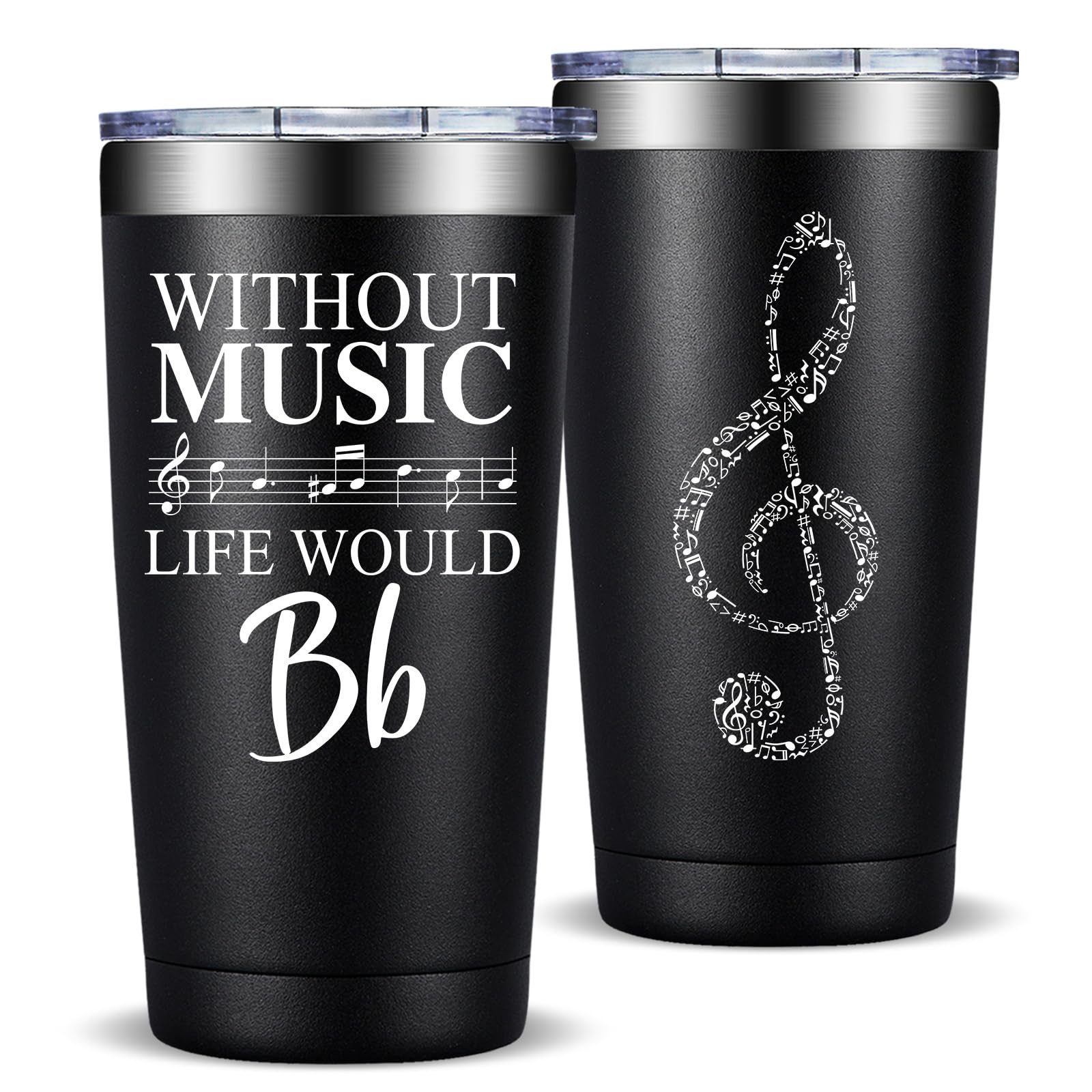 Fufandi Music Lover Gifts for Men Male, Him, Music Teacher Gift - Gifts for Musical Lovers, Musician Tumbler Gift - Tumbler Cup 20oz