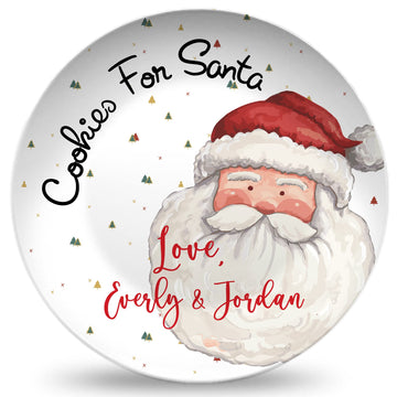 INKtropolis Personalized Christmas Cookies for Santa Plate