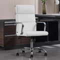 Haranuo Office Chair, Ergonomic Executive Conference Room Chairs, Ribbed Leather Desk Chair with Lumbar Support, Adjustable Height Mid-back