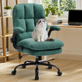 Comfy Office Chair Soft and Double Cushioned Ergonomic Computer Desk Chair for Long Hours Executive Office Chair with Flip-up Armrests and