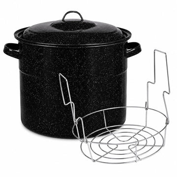 21.5 Quart Water Bath Canner - Large Food Grade Enamel Canning Pot with Rack, Heavy-Duty Canning Supplies for Jam, Salsa, Pickles, Fruits & Vegetables