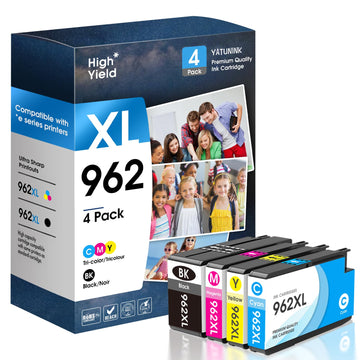 962XL Ink Cartridges Combo Pack Compatible for HP 962 Ink Cartridges Works with Officejet Pro 9015/9015e 9025/9025e 9020/9020e 9018/9018e 9010/9010e OfficeJet 9012/9012e