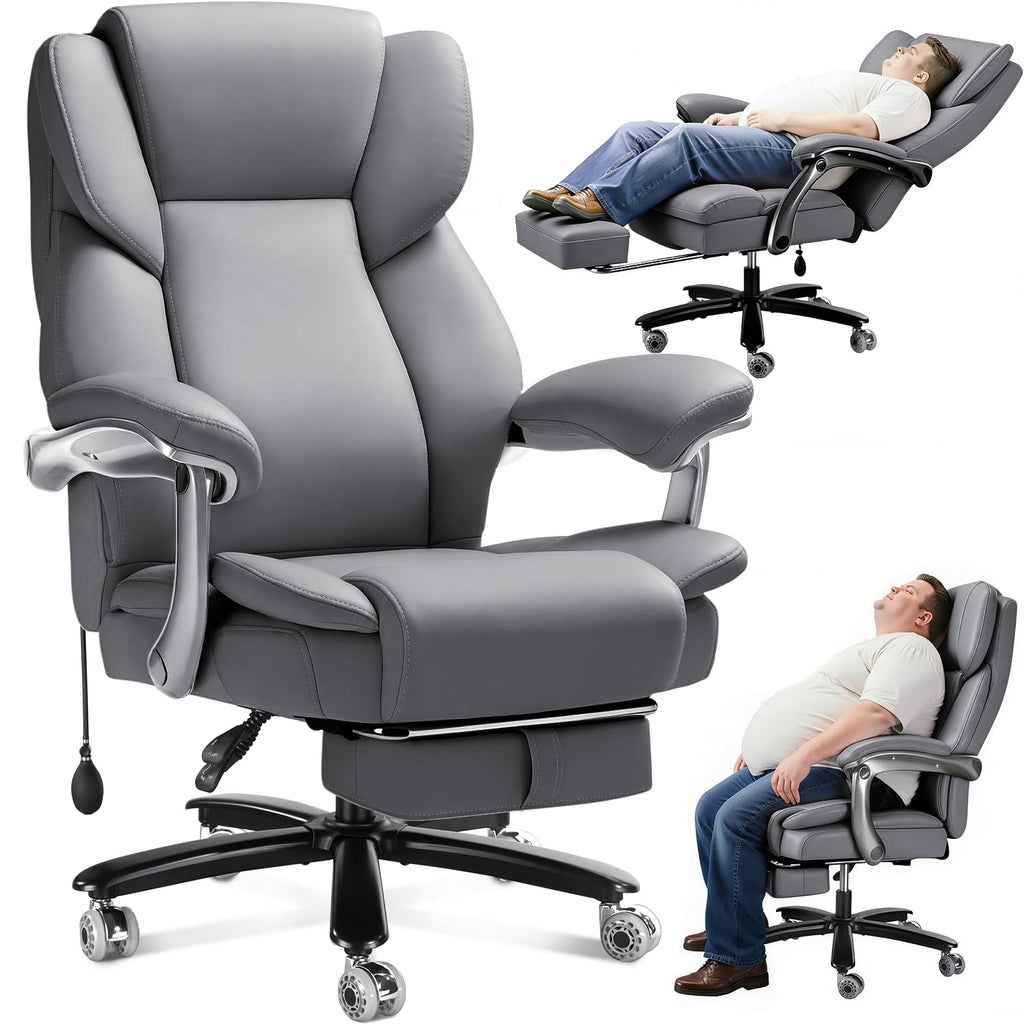 Wailor 600lbs Big and Tall Office Chair for Heavy People,heavy Duty Comfy Executive Office Desk Chair with Adjustable Lumbar Support,high Back