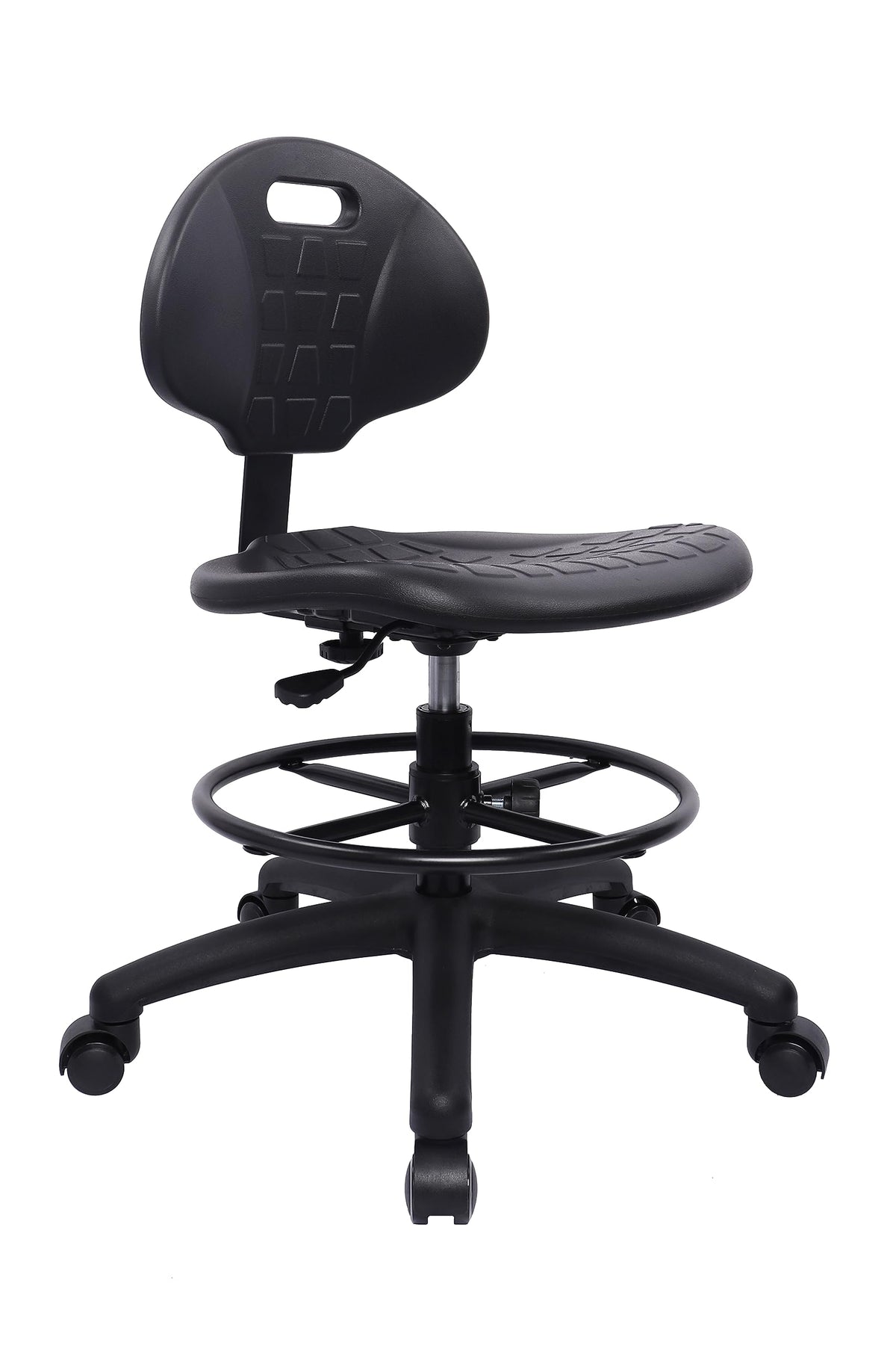 Take Ur Seat® Polyurethane Drafting Lab Stool Chair, 18" Adjustable Footring, 8" Adjustable Height, 450 Lbs Seat Capacity, Heavy Duty, Shipped
