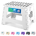 Dyforce Kids Step Stool 9 Inch, 300lbs Folding Step Stool for Toddler, 9inch, White
