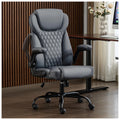 Amseatec Big and Tall Office Chair, Flip-up, Executive Desk Chair, Grey, Oversized