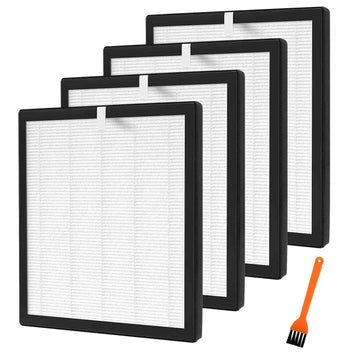 TZ-K2 Air Purifier Replacement Filter, H13 True HEPA & Activated Carbon, Compatible with ToLife TZ-K2 Air Cleaner – 4-Pack Filters with Cleaning Brush by MCCKLE