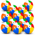 Beach Balls Bulk 12 Pack - Colored Inflatable Party Pack 12" Beach Balls Pool Toys Summer Party Favor