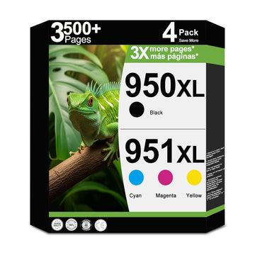 950XL 951XL Ink Cartridges Compatible Replacement for HP 950 951 XL Combo Fit for OfficeJet Pro 8600, 8610, 8615, 8620, 8625, 8630, 8640, 8660, 8100, 8110, 251DW, 276DW Printers (4-Pack, C/Y/M/K)