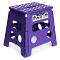 Delxo Folding Step Stool 13 Inch,300 Lbs Step Stool for Adults Purple