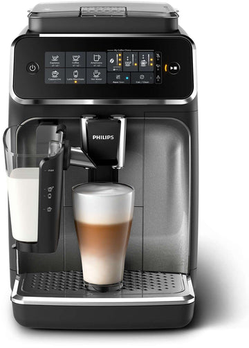 PHILIPS 3200 Series Fully Automatic Espresso Machine w/ LatteGo, Silver, EP3246/74 (Renewed)