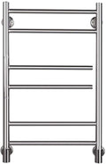 Bathroom Wall Heater Electric Towel Rack, 180? Rotatable Hot Towel Warmer, Bathroom Wallmounted Stainless Steel Towel Rack and Drying Rack, Polish Chrome,6 Bars,Hardwire