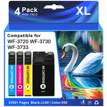 myCartridge SUPRINT Remanufactured Replacement for Epson 702 Ink Cartridges 702XL Ink Cartridges Combo Pack T702XL High Yield use with Workforce Pro WF-3720 WF-3730 WF-3733 Printer (4 Pack)