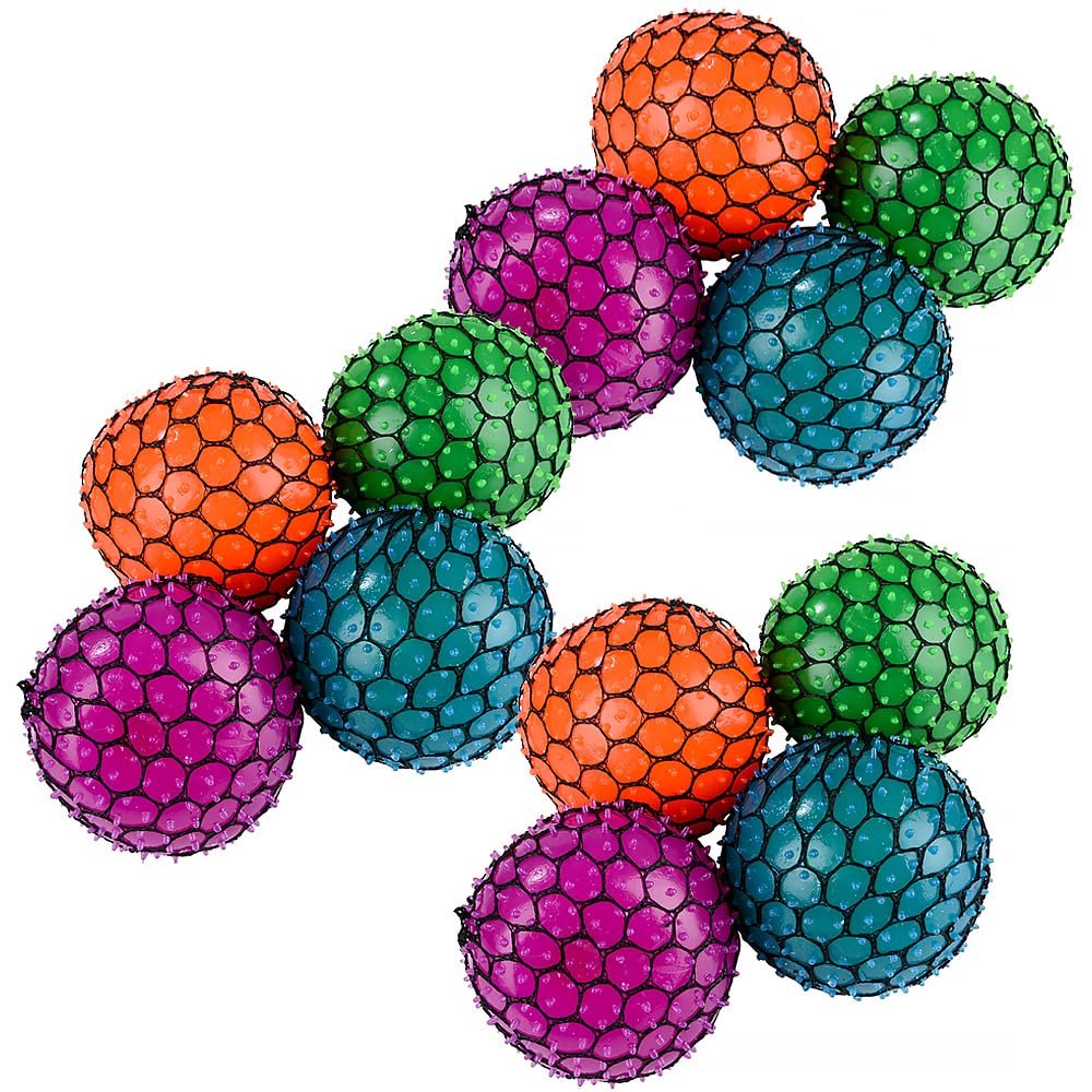 Rhode Island Novelty 3 Inch Neon Mesh Squeeze Ball, One per Order
