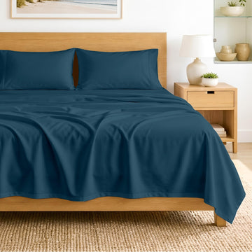 SGI bedding 100% Egyptian Cotton Sheets Full Size – 600 Thread Count Sheets Set, Soft, Cooling, 15" Deep Pocket, Luxury Hotel Bedding, Breathable, Durable - Teal
