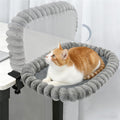 IPOW Cat Bed Heavy Duty Steel Frame Supports up to 40lbs Cat Desk Bed & Perch Space-Saving 90°Foldable with Soft Ultra-Plush Faux Fur for Small Medium Large Cats