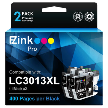LC3013BK LC3011BK Compatible Ink Cartridge Replacement for Brother LC3013 LC3013XL LC3011 LC-3013 Compatible with MFC-J491DW MFC-J497DW MFC-J895DW MFC-J690DW (2 Black)