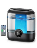 DREO Smart Humidifiers for Bedroom, 6L Top Fill Supersized Cool Mist Humidifier for Large Room, 60 Hour Runtime, Quiet Ultrasonic Humidifier for Plants, Indoor, Home, Night Light, Black