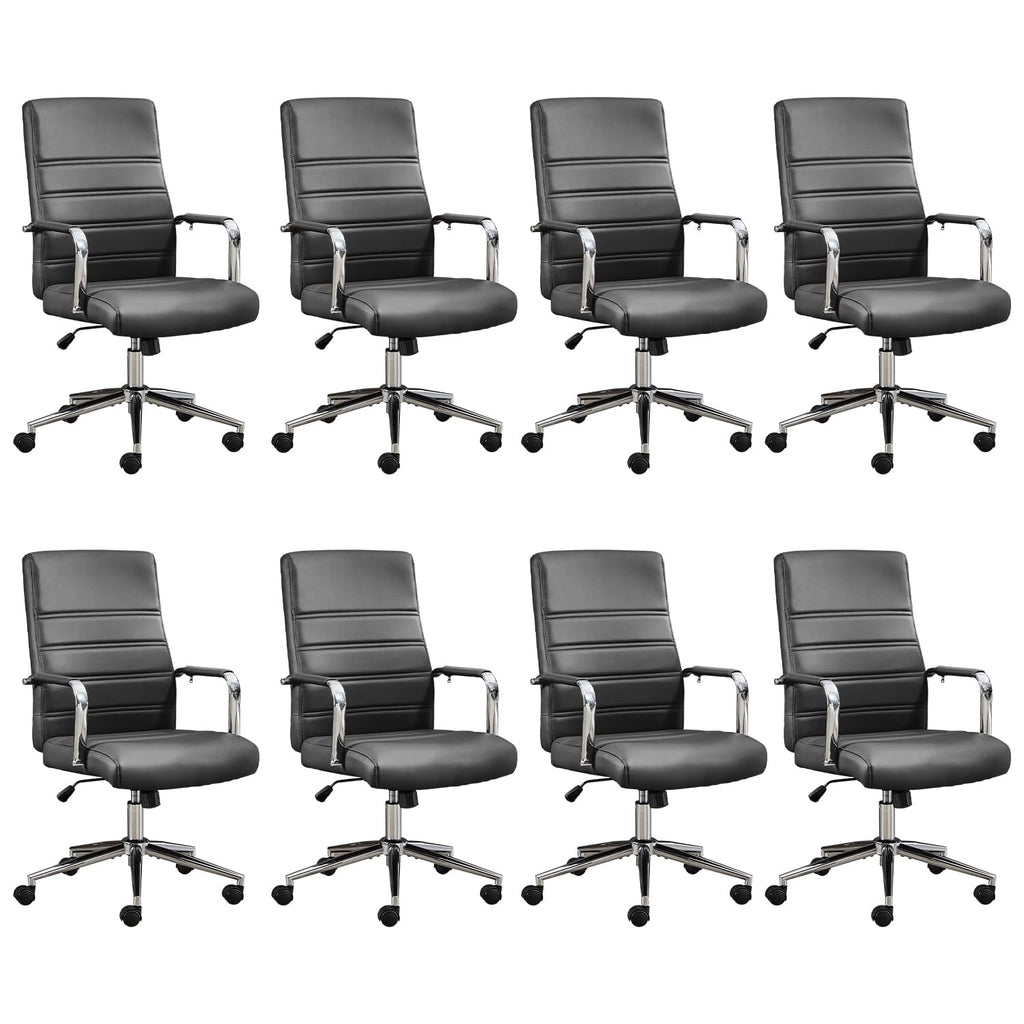 Office Desk Chair, Leather Conference Room Chairs with Wheels, Modern Executive Office Chairs Adjustable Height, Ergonomic Swivel Rolling