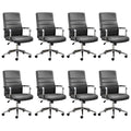Office Desk Chair, Leather Conference Room Chairs with Wheels, Modern Executive Office Chairs Adjustable Height, Ergonomic Swivel Rolling