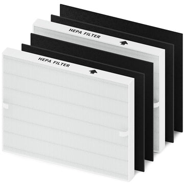 AP-1512HH Filter Set Replacement for Coway Airmega AP-1512HH and 200M Air Purifiers, 2 True HEPAs and 4 Carbon Pre-Filters