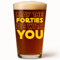40th Birthday Gifts for Men – “May The Forties Be With You” Beer Glass, Funny 40th Birthday Gift Men, Birthday Decorations for Husband Gifts, Dad, Retirement, Anniversary, Christmas - Party Supplies