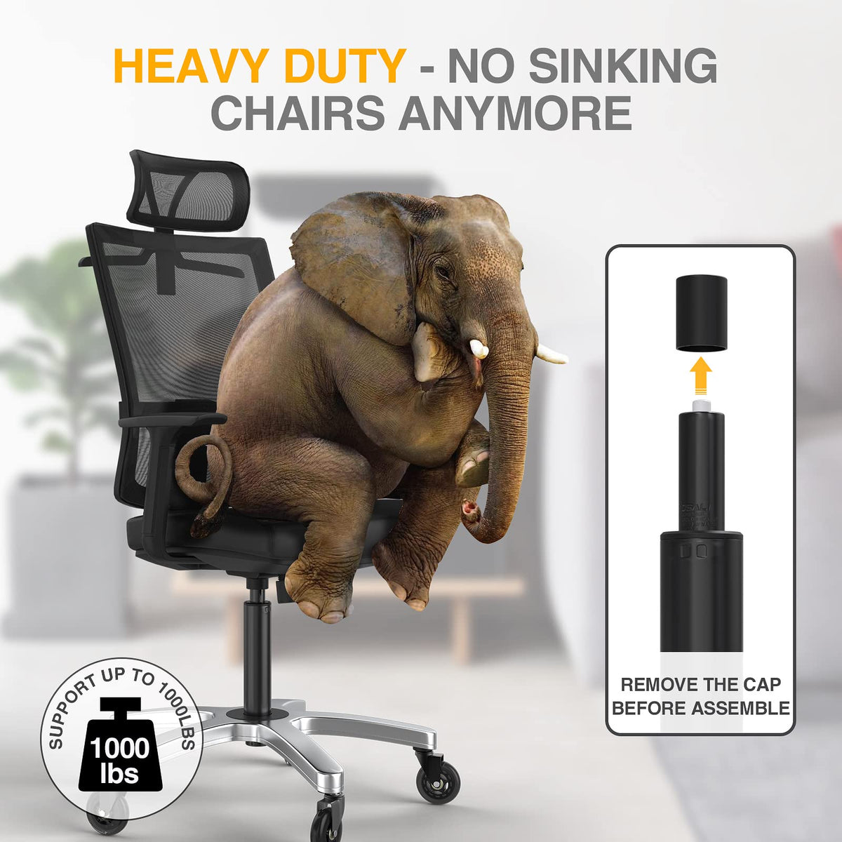 Hosali Office Chair Gas Lift Cylinder-office Chair Replacement Parts, Heavy-duty Gas Lift Cylinder Fits Most Chairs,highest End Class 4
