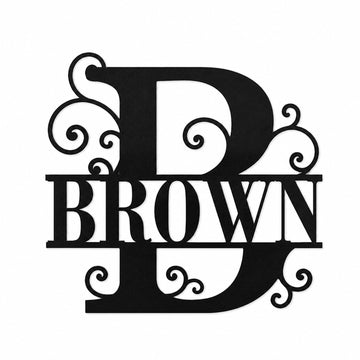 Personalized Letter Monogram Sign, Custom Family Name Wall Decor