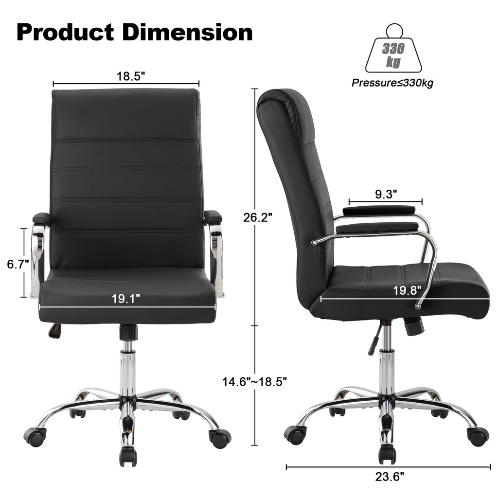 Bowthy Office Desk Chair,modern Leather Conference Room Chairs,high Back Ergonomic Home Ofiice Chair,adjustable Height Swivel Executive
