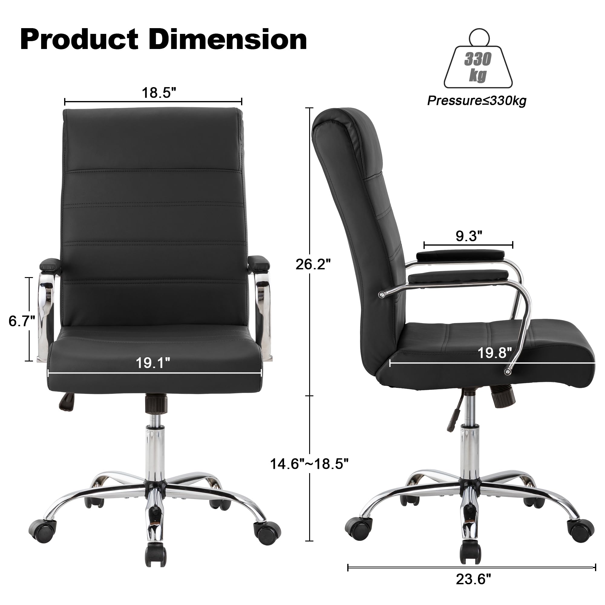 Bowthy Office Desk Chair,modern Leather Conference Room Chairs,high Back Ergonomic Home Ofiice Chair,adjustable Height Swivel Executive