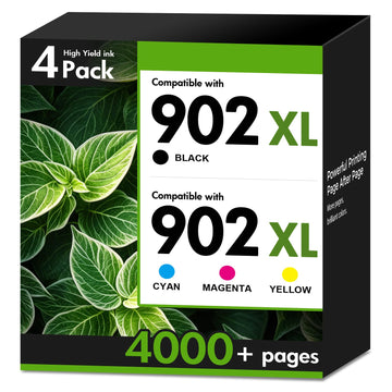 902 902XL 6978 Ink Cartridges Black and Color Combo Pack for HP Printers | Replacement for 902 XL for HP OfficeJet Pro 6968 6970 6971 6974 6976 6979 6958 6962 6975 6960 6965 Printer