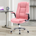 Reficcer Pink Office Chair, Ergonomic High Back Executive Office Desk Chairs for Women, 90°-120° Rocking Computer Chair with Wheels, Swivel