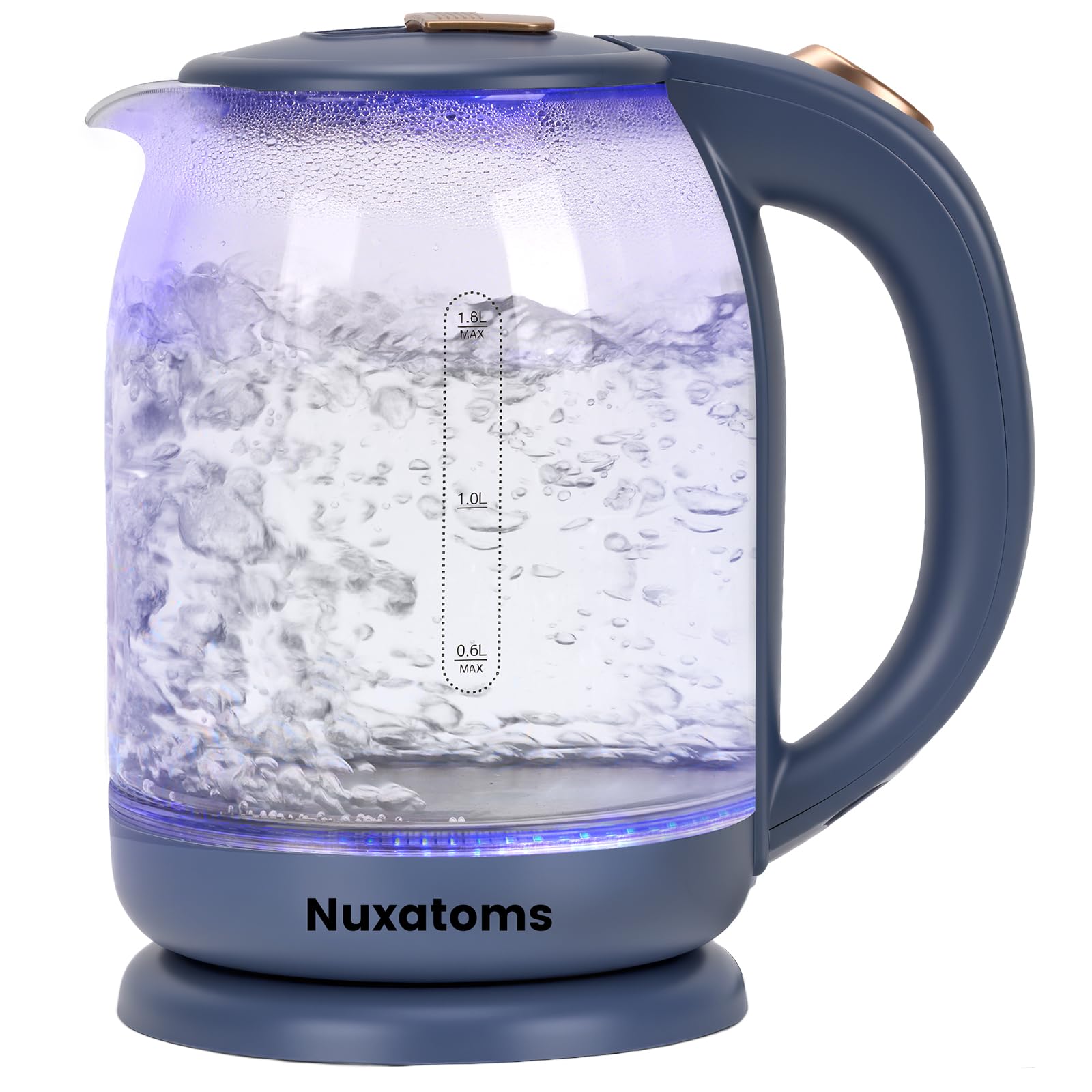 Glass Electric Kettle, No Plastic Contact With Water, 1.8L Electric Tea Pot, Automatic Shut-off, Borosilicate glass Visual Boiling, Water Heater & Teapot Perfect For Tea & Coffee