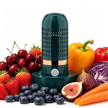 Produce Cleaner – Portable OH-ion Fruit & Vegetable Washer, Deep Cleans Produce, Meat & Seafood in 10 Minutes, No Scrubbing, IPX7 Waterproof, for Home, Travel & Outdoor